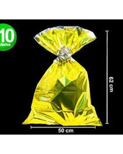 BOLSA MULTIUSO/CARIOCA METALIZADA DORADA (60X50)x10u. 62