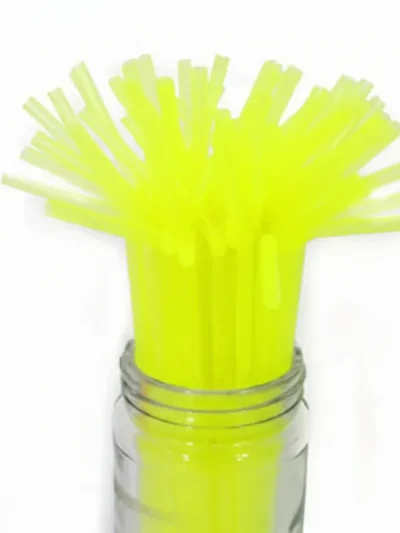SORBETE FLEXIBLE FLUO BIODEGRADABLE AMARILLO X80 u.ART.5050
