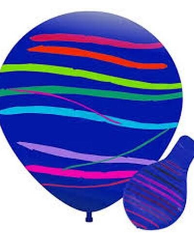 PIÑATA GLOBO GIGANTE 36" RAYADA AZUL FUNNY
