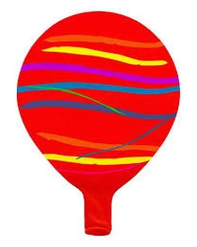 PIÑATA GLOBO GIGANTE 36" RAYADA ROJO FUNNY
