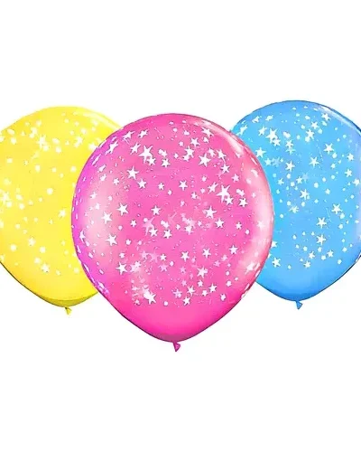 PIÑATA GLOBO GIGANTE 36" IMPRESA ESTRELLAS MULTICOLOR FUNNY