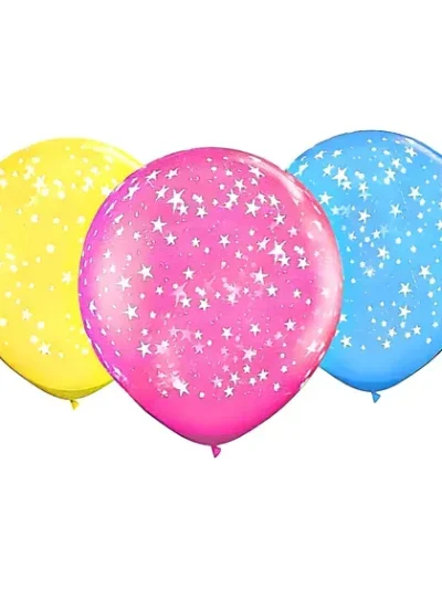 PIÑATA GLOBO SUPER 24" IMPRESA ESTRELLAS MULTICOLOR FUNNY