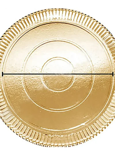 BANDEJA CARTON REDONDA DORADA 30cm . RAF 6149/6199