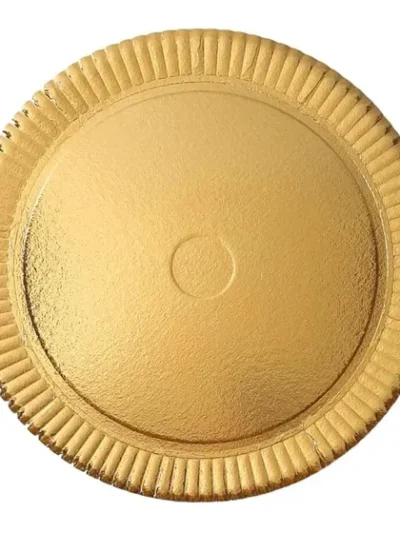 BANDEJA CARTON REDONDA DORADA 33cm . RAF 6150/6200
