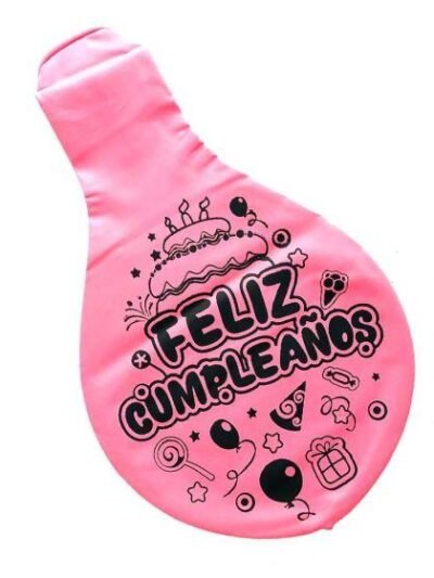 PIÑATA GLOBO GIGANTE 36" FELIZ CUMPLEAÑOS Y MINIATURAS x1 FUNNY