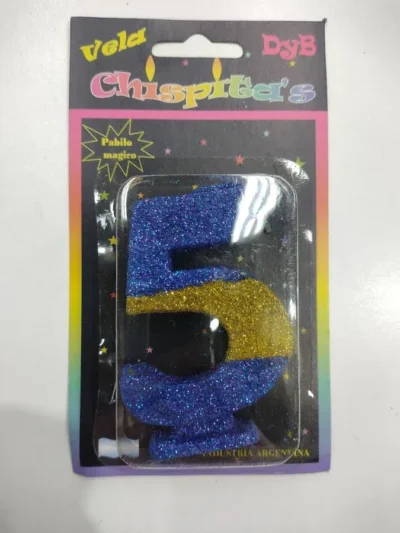 VELA NUMEROTE BLISTER CON GIBRE FUTBOL BOCA Nº5 x1