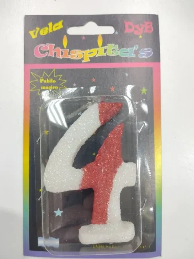 VELA NUMEROTE BLISTER CON GIBRE FUTBOL RIVER Nº4 x1
