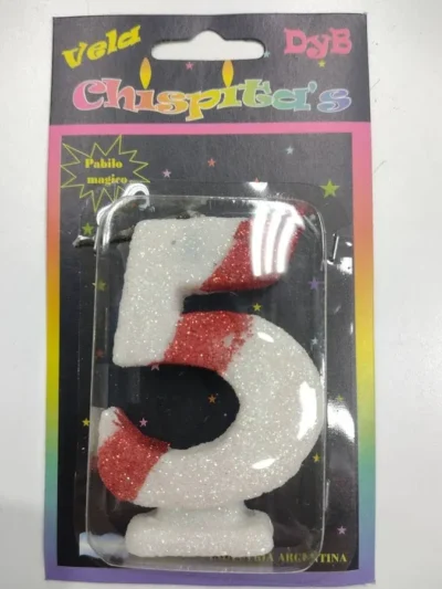 VELA NUMEROTE BLISTER CON GIBRE FUTBOL RIVER Nº5 x1