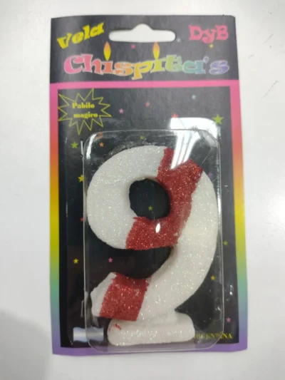 VELA NUMEROTE BLISTER CON GIBRE FUTBOL RIVER Nº9 x1