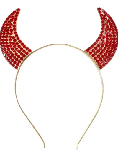 VINCHA DIABLO METAL CON STRASS x1 DC433