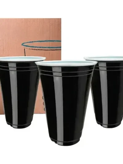 VASO AMERICANO LISO NEGRO BELLA CUP 590cc x50
