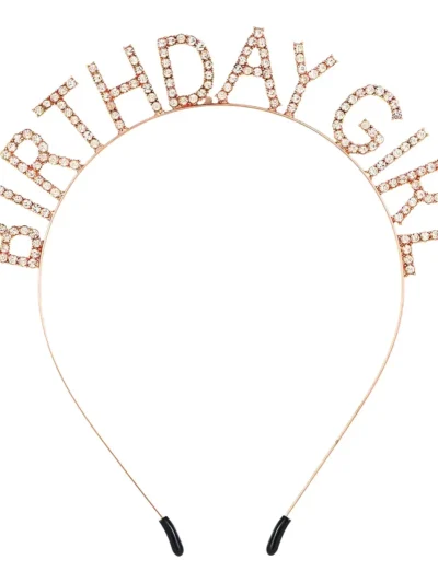 VINCHA STRASS DELUXE BIRTHDAY GIRL ROSA GOLD x1