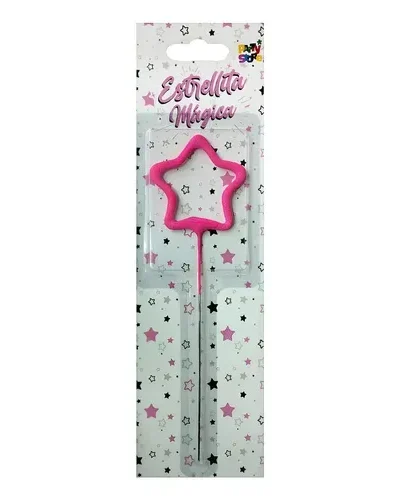 BLISTER VELA CHISPITA ESTRELLA ROSA GOLD 16 cm x1 1368-1 MULTICOLOR