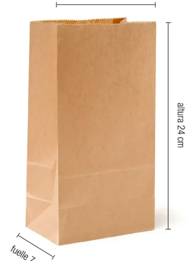 BOLSA CON FUELLE PAPEL MADERA x10u.MURILLO