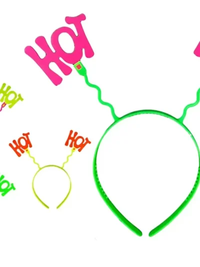 VINCHA PLASTICA FLUO HOT x4u