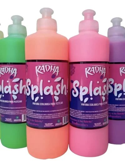 LLUVIA SPLASH DE PINTURAS X500 CC. PACK X 6 MULTICOLOR RADHA