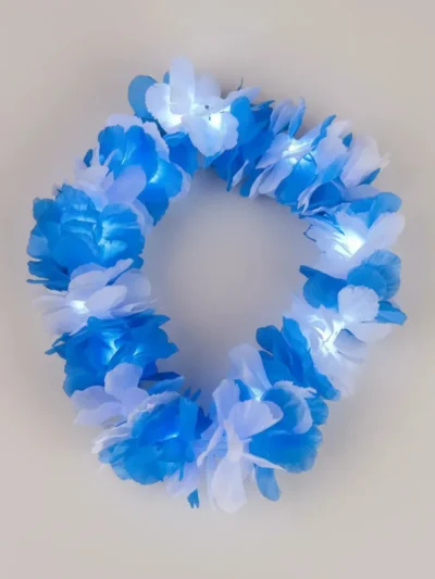 COLLAR FLORES SEDA CON LUZ ARGENTINA x1