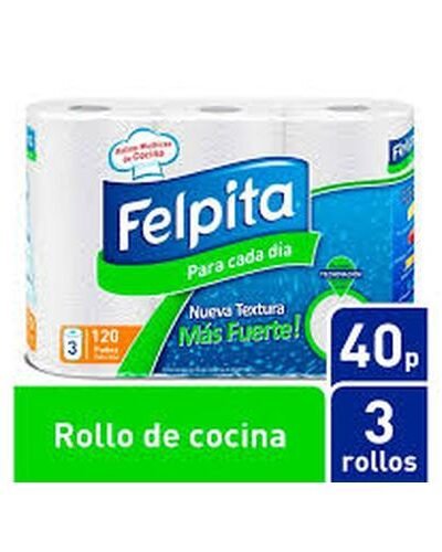 ROLLO COCINA FELPITA BLANCO P10x3u.