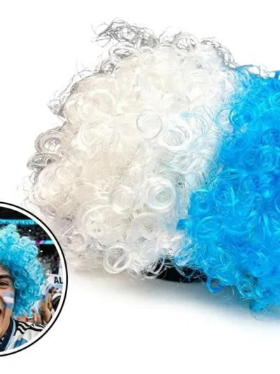 PELUCA PAYASO BICOLOR ARGENTINA x1 R463/H