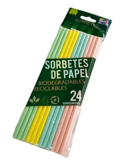 SORBETE POLIPAPEL GOURMET BIODEGRADABLE MULTICOLOR CBX 20cm x 200 UNIDADES