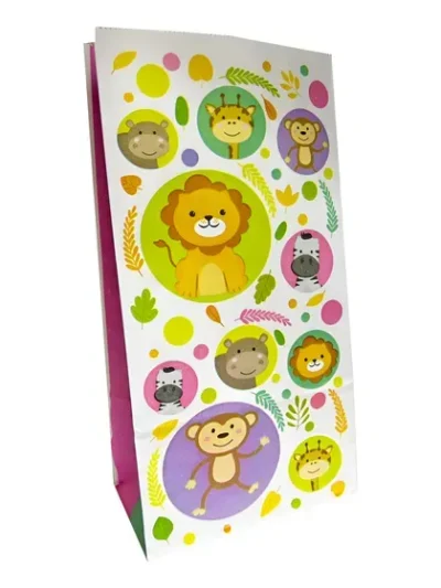 BOLSA CON FUELLE ANIMALITOS DE LA SELVA x10u.
