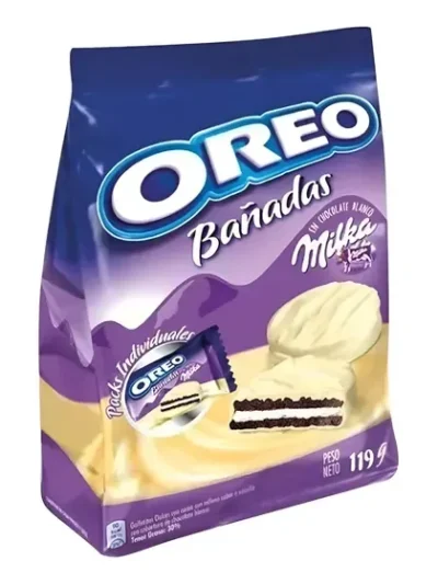 GALLETITA OREO MILKA BAÑADA CHOCOLATE BLANCO x119grs.