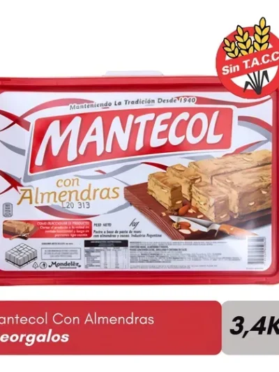 MANTECOL CON ALMENDRAS POTE PLASTICO x3,400 kg.