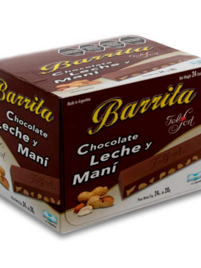 BARRITA CHOCOLATE LECHE Y MANI FEL-FORT x24u 1266