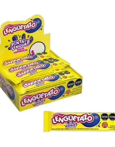 CARAMELO LENGUETAZO PINTA LENGUA FRAMBUESA x32u.