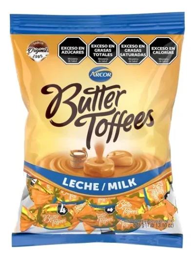 CARAMELO BUTTER TOFFEES LECHE ARCOR x80grs 5209