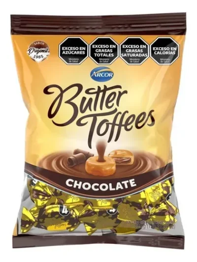 CARAMELO BUTTER TOFFEES CHOCOLATE ARCOR x80grs 5210