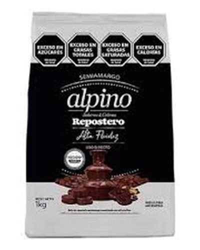 CHOCOLATE ALPINO LODISER PINS SABOR SEMIAMARGO xkg.