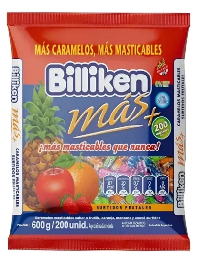 CARAMELO MASTICABLE FRUTAL BILLIKEN x600g 174023