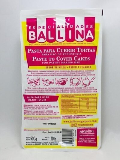 PASTA BALLINA VAINILLA x500gs