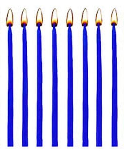 VELA PERLADA 10cm AZUL ART.2294