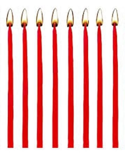 VELA PERLADA 15cm ROJO ART.2322