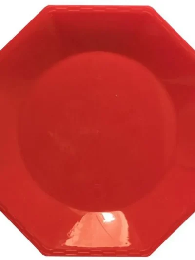 PLATO OCTOGONAL CHICO KV ROJO x10 1017R