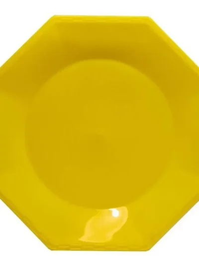 PLATO OCTOGONAL CHICO KV AMARILLO x10 1017AM