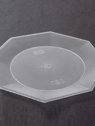 PLATO OCTOGONAL GRANDE KV TRANSPARENTE x10 1022