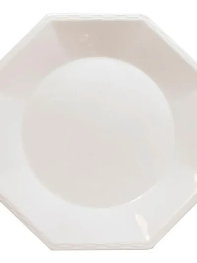 PLATO OCTOGONAL GRANDE KV BLANCO x10 1022B