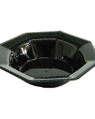 PLATO OCTOGONAL HONDO KV NEGRO x10 1015N