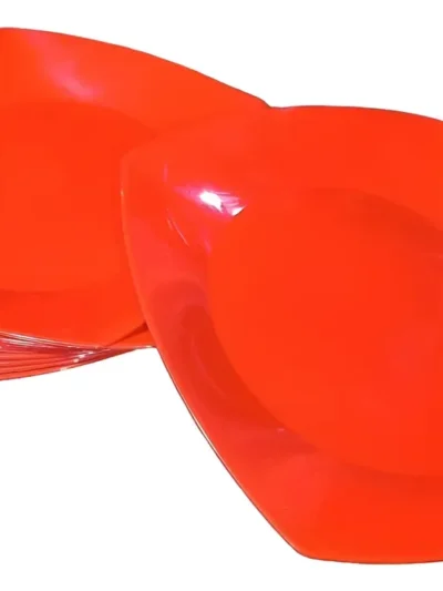 PLATO CUADRADO CHICO KV ROJO 17cm x10 2117R
