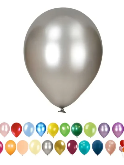 GLOBO GLOBOLANDIA PERLADO 10" PLATEADO x50 319