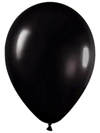 GLOBO GLOBOLANDIA PERLADO 12" NEGRO x25