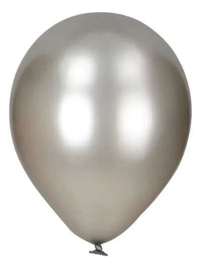 GLOBO GLOBOLANDIA PERLADO 12" PLATEADO x25 419