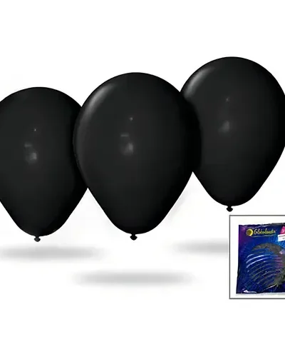 GLOBO GLOBOLANDIA LISO 12" NEGRO x25 213