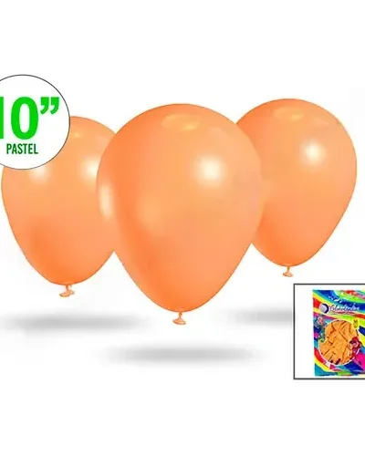 GLOBO GLOBOLANDIA PASTEL 10" NARANJA x50 915