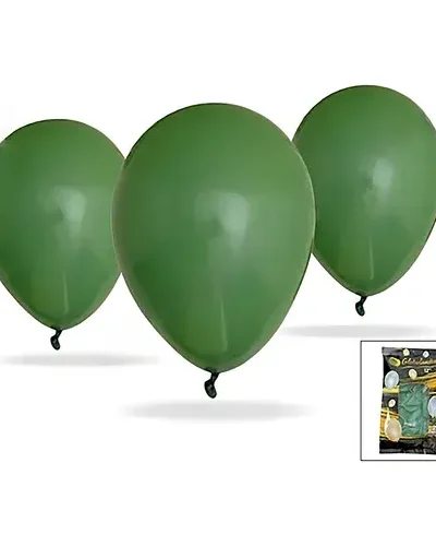 GLOBO GLOBOLANDIA LISO 12" VERDE OLIVA x25 217