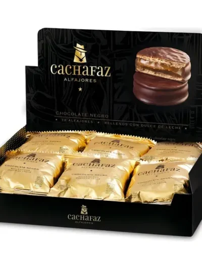 ALFAJOR CHOCOLATE NEGRO CACHAFAZ x6un