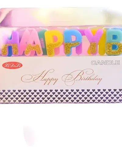 BLISTER VELA FRASE HAPPY BIRTHDAY PASTEL 6.5 cm x1